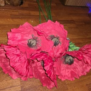 3' long, Pier One Poppy Flower stems. Selling as a bunch!